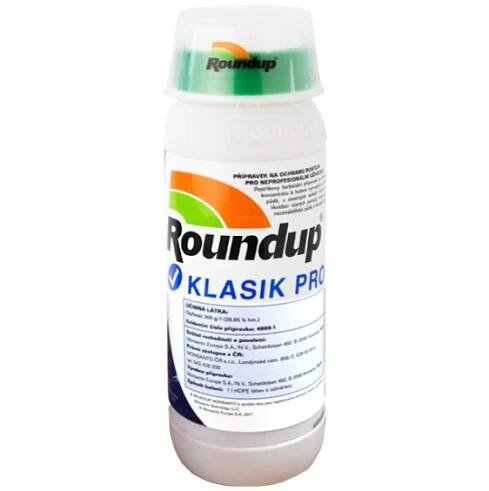 Roundup Klasik Pro k hubení vytrvalých a jednoletých plevelů, 1 l