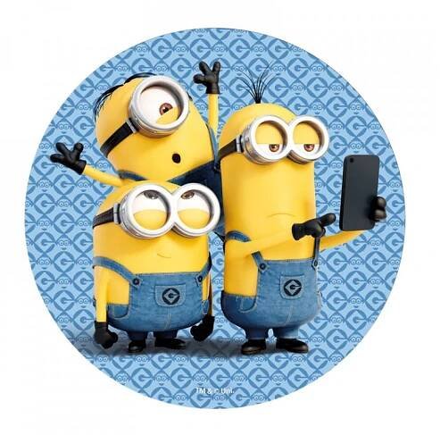 160138 6 DISCOS OBLEA MINIONS 20CM. 1MOD 2