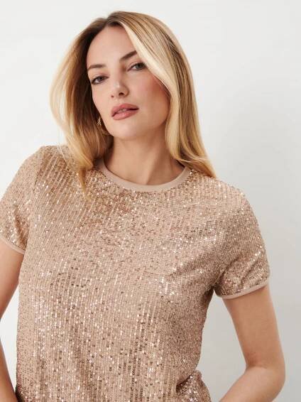 Flitrová halenka Barva zlatá - MOHITO - 7118Y-GLD
