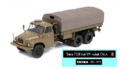 Tatra T138 6x6 VN valník s plachtou ČSLA/AČR DeAgostini