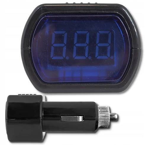DIGITÁLNÍ VOLTMETR TESTER BATERIE DO AUTA, ZÁSUVKA ZAPALOVAČE LCD Kód výrobce LXCC1