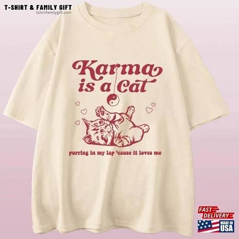 Taylor Swift Karma Is A Cat T-Shirt Taylorswift Merch Perfect Gift Classic Unisex Check more at https://tshirtfamilygift.com/product/taylor-swift-karma-is-a-cat-t-shirt-taylorswift-merch-perfect-gift-classic-unisex/ Taylor Swift
