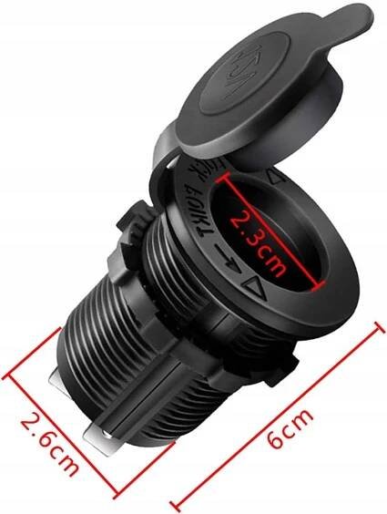 ZÁSUVKA ZAPALOVAČE DO AUTA, hermetická, 12V, 24V, KABELY, ŠTÍTEK Výrobce dílů Sparky