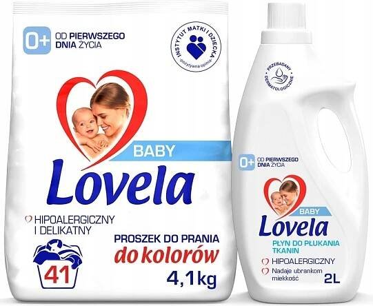 Lovela Prášek na praní 4,1 kg + aviváž Lovela 2 l