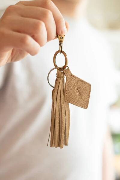 Darcy Leather Tassel Keychain