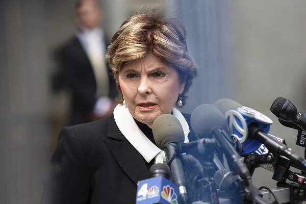Attorney Gloria Allred addresses the media after attending a preliminary conference in the sexual misconduct trial of Jeffrey Epstein.
