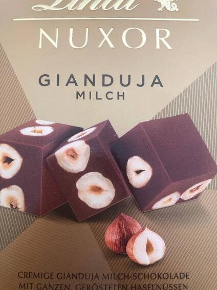 Nuxor with milk chocolate Lindt