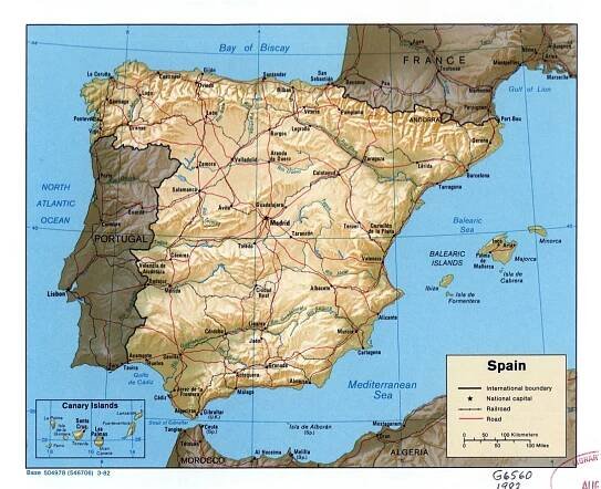 Maps of Spain | Collection of maps of Spain | Europe | Mapsland | Maps of the World