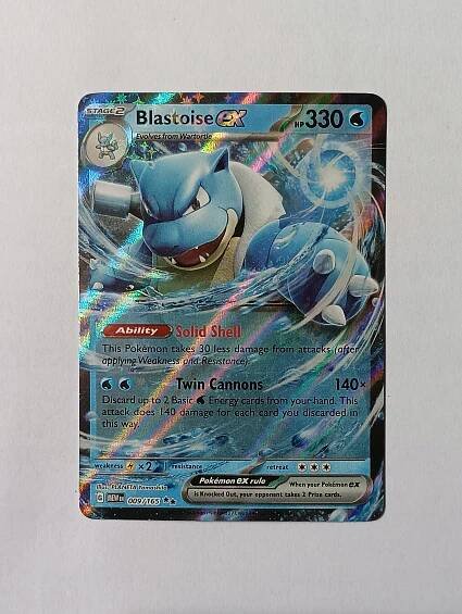 Blastoise ex (MEW 009) - 9/165 - Dvojitě vzácný - Pokemon 151