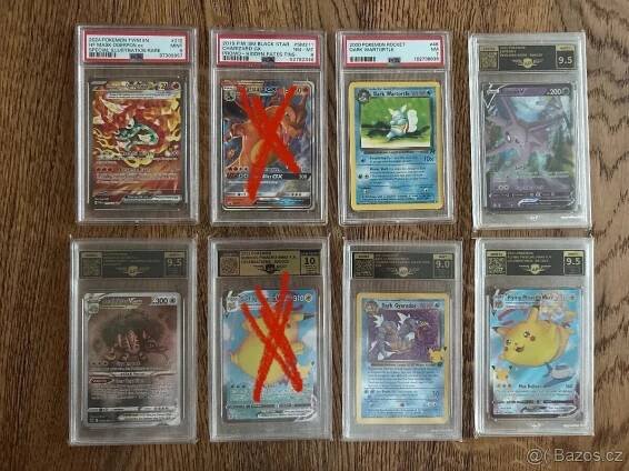 Pokémon ohodnocené karty od  PSA a AP