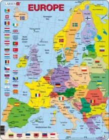 Mapa Evropy (na výšku)-anglicky