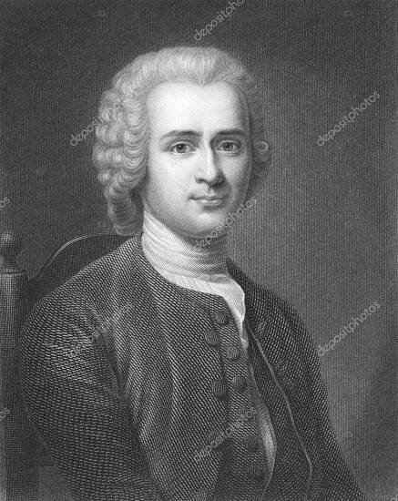 Stáhnout - Jean-jacques rousseau (1712-1778) na gravírování od 1800s. hlavní genevois filozof, spisovatel a hudební skladatel. ryté r.hart a publikoval v Londýně v ch — Stock obrázek