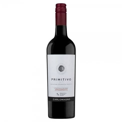 Víno Primitivo Puglia I.G.P. Carlomagno Appassimento (víno červené, suché )