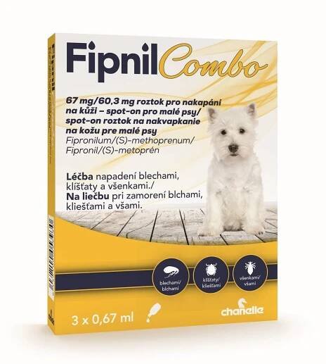 Fipnil Combo Spot-on Dog S 67 / 60,3 mg 3 x 0,67 ml