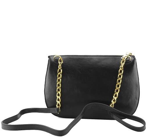 Elega by Dana M. luxusní crossbody kabelka černo/hnědá 69356