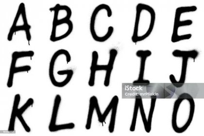 Graffiti abeceda A–O - Bez autorských poplatků Psaní - Text Stock fotka