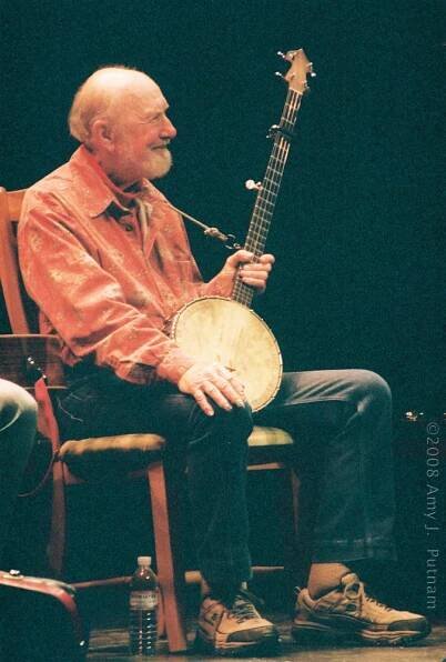 Pete Seeger - Lebanon (NH) Opera House. 12 September 2008. Photo by Amy J. Putnam