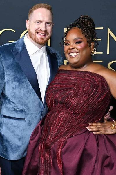 Jack Wallace and Danielle Pinnock at the Golden Gala: A Celebration of Excellence on January 3, 2025 in Beverly Hills, California.