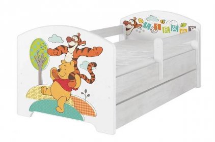 Dětská postel Disney s šuplíkem - Medvídek PÚ , Rozměry 160x80