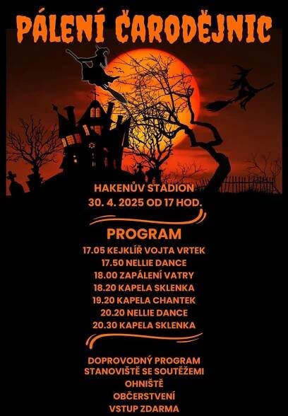 Pálení čarodějnic program