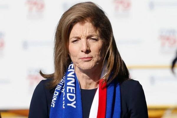 Caroline Kennedy christens JFK ship
