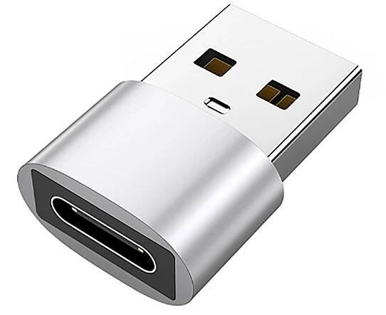 Redukce / adaptér USB-C samice / USB-A samec stříbrná
