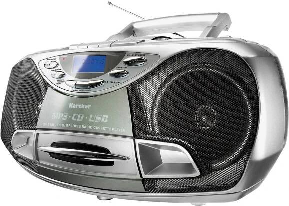 FM CD rádio Karcher RR 510(N), CD, kazeta, FM, USB, stříbrná