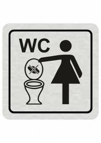 Piktogram - Zákaz vhazování předmětů do WC