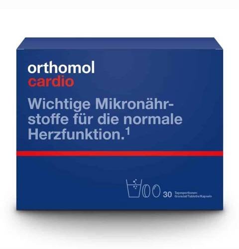 Orthomol® Cardio, 30 denných dávok, na kardiovaskulárne choroby