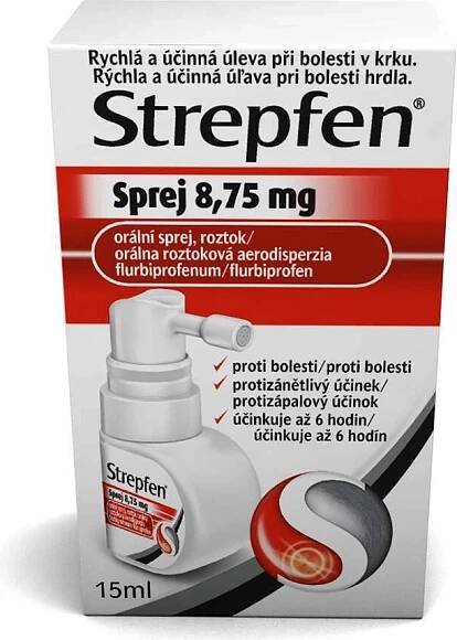 STREPFEN SPREJ ORM 8,75MG ORM SPR SOL 1X15ML
