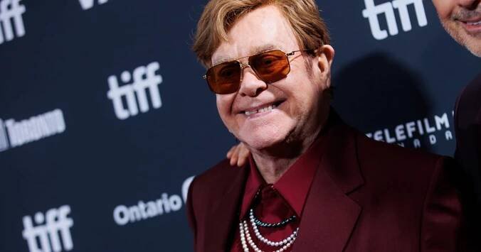 Elton John arrives at Toronto Film Festival after revealing ‘limited vision’