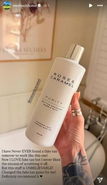 Mrs Hinch fake tan remover bubble bath