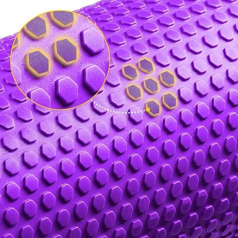 Masážní válec s výstupky CARE+ 45 cm fialový Fialová | FYZIOTERAPIE \ REHABILITAČNÍ POMŮCKY \ Masážní válečky \ Válečky