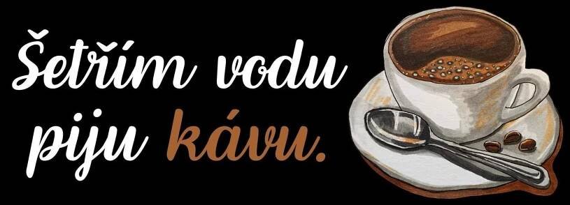 Obrázek produktu Dámské tričko Šetřím vodu piju kávu