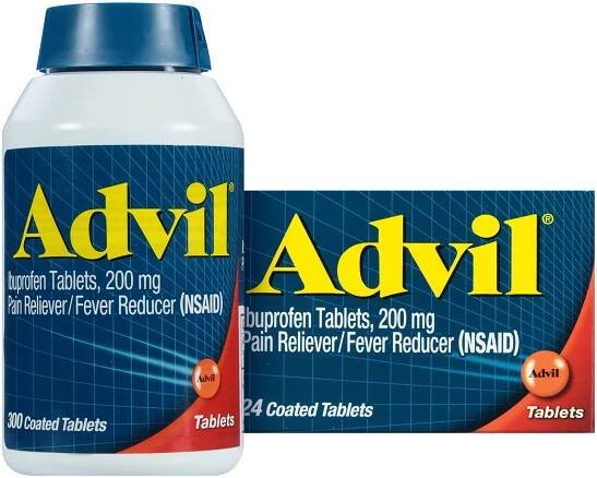 Advil Pain Reliever and Fever Reducer, Pain Relief Medicine with Ibuprofen 200mg for Headache, Backache, Menstrual Pain and Joint Pain Relief - 30024 Coated Tablets