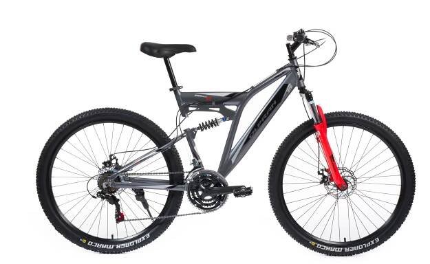 Olpran 27,5" Denver Full Disc Full Suspension stříbrná/černá - ALU