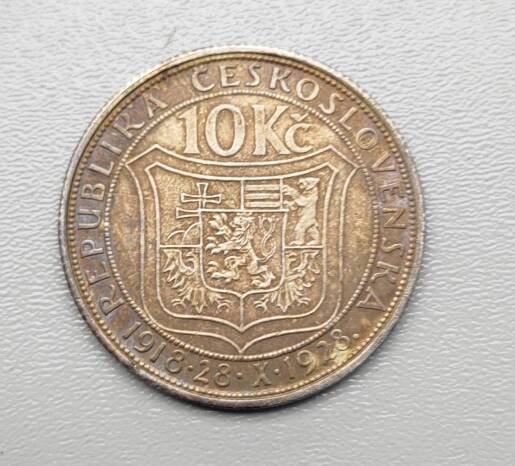 10 Kč - TOMÁŠ G. MASARYK - 1918 - 1928 - stříbrná mince - viz foto | Aukro