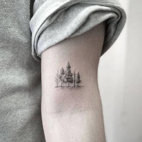 Tetování "Strom": tetování na pažích a zádech, jejich význam a náčrtky, mužské a ženské tetování, stromové tetování s kořeny