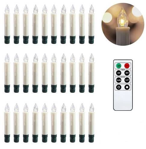 DecoKing Bezdrátové svíčky 30 LED teplá bílá
