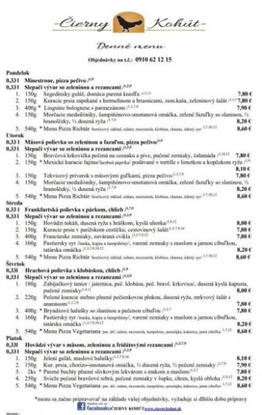 Denné menu Žilina - zoznam menu | restauracie.sk