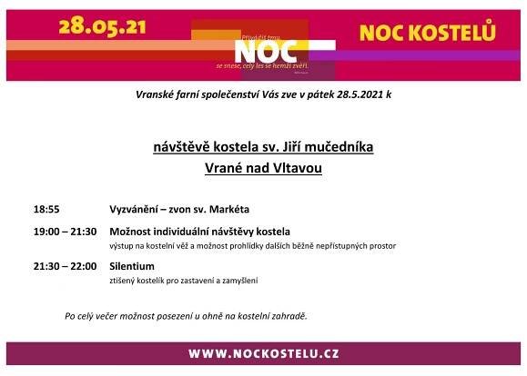 Obec Vrané nad Vltavou | Noc kostelů 2021