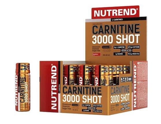 Carnitine 3000 Shot, 20x 60 ml box, jahoda