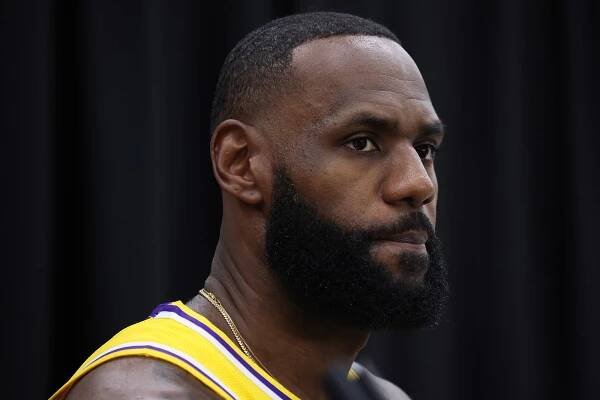LeBron James during Lakers media day.