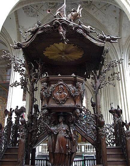 Voort, detail of Pulpit, 1713, Antwerp