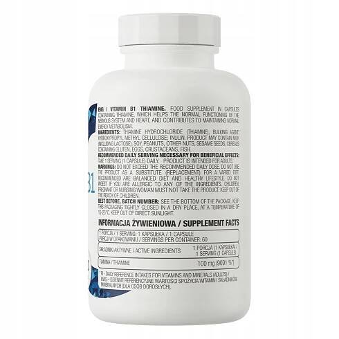 OstroVit Vitamín B1 Thiamin 60 KAPS. SRDCE NERVOVÝ SYSTÉM SRDCE Značka OstroVit