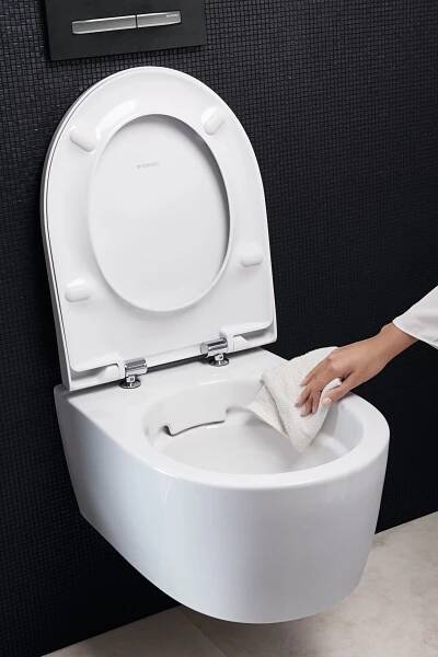 Utírání čištění wc