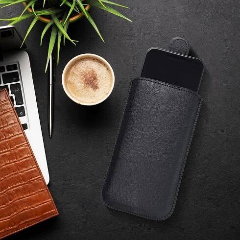 Pouzdro / obal na Samsung i9500 S4/ S3 /Apple iPhone 6/7/8 Galaxy A3 černé - zasouvací Forcell Slim Kora 2