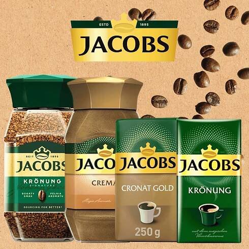 Káva Zrnková do kávovaru a tradičního vaření 500 g Jacobs Crema Výrobek neobsahuje barviva