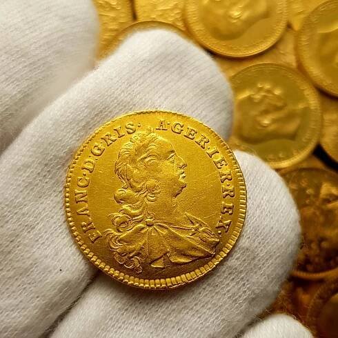 Dukát 1758 A - František I. Štěpán Lotrinský, nádherný a velmi vzácný - Numismatika