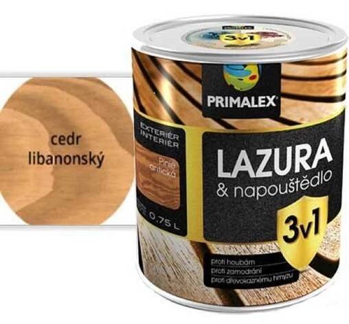 Primalex Lazura 3v1 0,75 l cedr libanonský